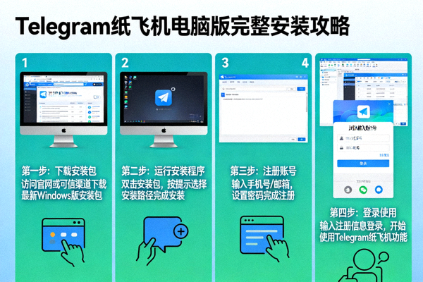 Telegram纸飞机电脑版完整安装攻略信息图